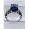 Image 1 : Ladies Blue Topaz Silver Gemstone Ring