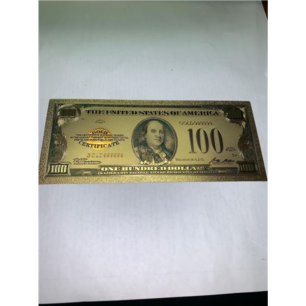 USA "One Hundred Dollars" Collectible Banknote Replica