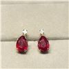Image 1 : 10K Yellow Gold Rubies(1.04ct) Moissanite(0.06ct) Earrings (~Size 0) (~length 0 inches) (~weight 0.7
