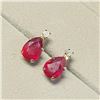 Image 3 : 10K Yellow Gold Rubies(1.04ct) Moissanite(0.06ct) Earrings (~Size 0) (~length 0 inches) (~weight 0.7