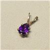 Image 2 : Silver Amethyst Pendant (~Size 0) (~length 0 inches), Suggested Retail Value $20
