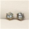Image 1 : 10K Yellow Gold Cubic Zirconia Earrings (~Size 0) (~length 0 inches) (~weight 0.67g), Suggested Reta