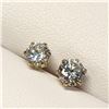 Image 2 : 10K Yellow Gold Cubic Zirconia Earrings (~Size 0) (~length 0 inches) (~weight 0.67g), Suggested Reta