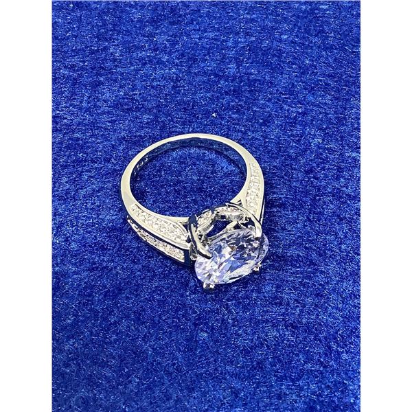 Ladies 14K GP 1.1 Carat Solitaire engagement Ring