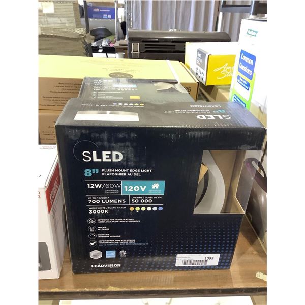 Leadvision SLED 8in Flush Mount Edge Light 3000K 12W/60W 120V