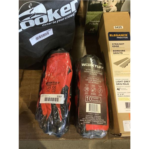 Worktuff Nitrile Coated General Purpose Gloves 10-Pairs Lot of 2