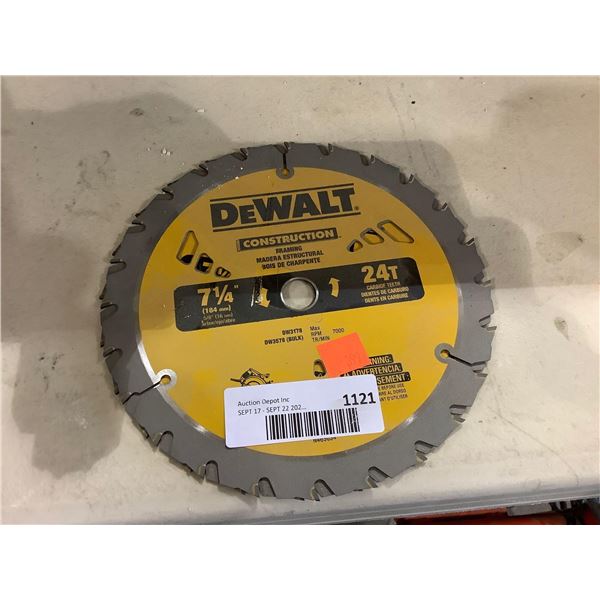 Dewalt 7 1/4in Circular Saw Blade Lot of 2