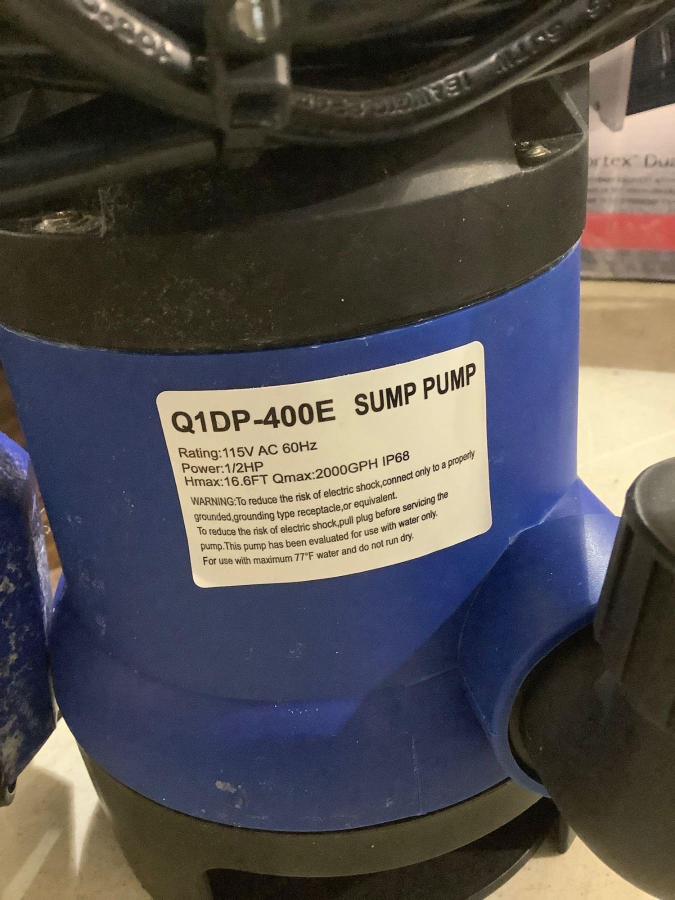 1 2 HP Sump Pump Model Q1DP 400E 1-2-hp-sump-pump-model-q1dp-400e