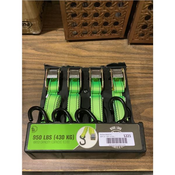 Stinson 4-Piece Cam Tie-Down Set (1in x 6ft)