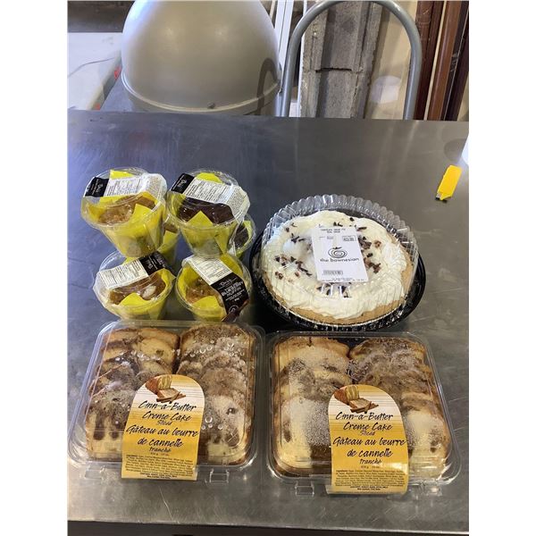 Frozen Assorted Cakes, Pies, and Muffins Lot of 9