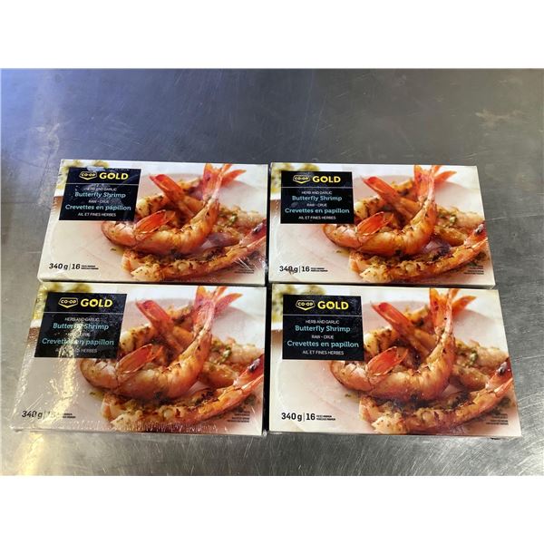 Frozen Co-Op Herb and Garlic Butterfly Shrimp (4 x 340g)