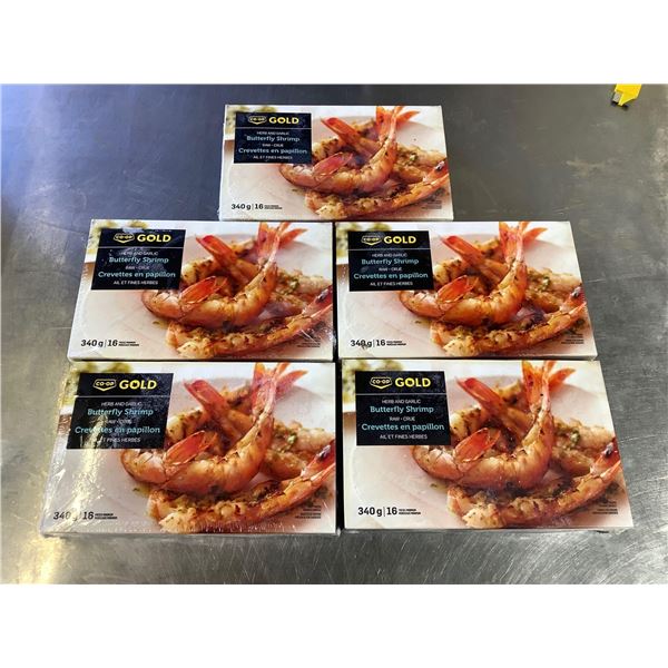 Frozen Co-Op Herb and Garlic Butterfly Shrimp (5 x 340g)