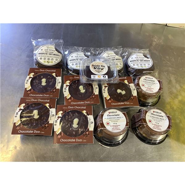 Frozen Chocolate Cakes, Brownies, Pies Lot of 13