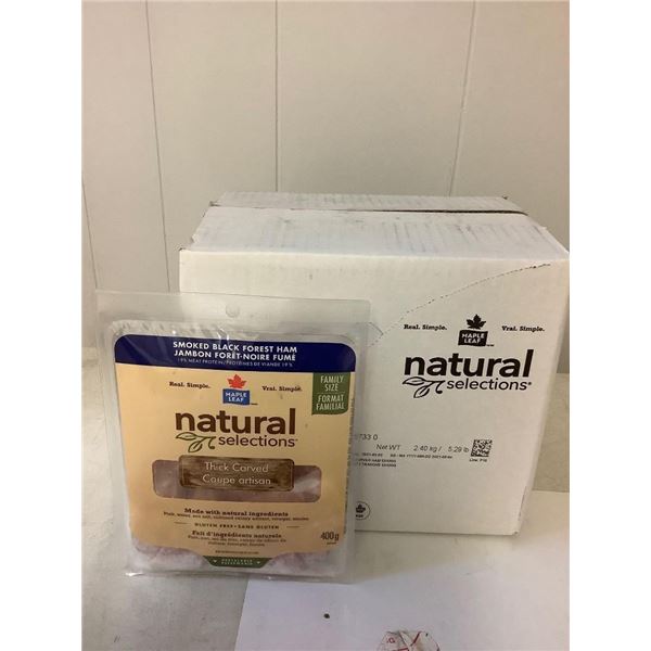 Case of Frozen Maple Leaf Thick Carved Smoked Black Forest Ham (6 x 400g)