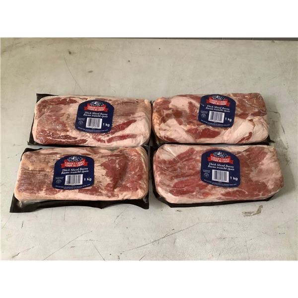Frozen Carver's Choice Thick Sliced Bacon (4 x 1kg)