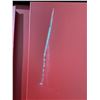 Image 3 : Metal Storage Cabinet in Red - Visible Damage (36in x 24in x 80in)