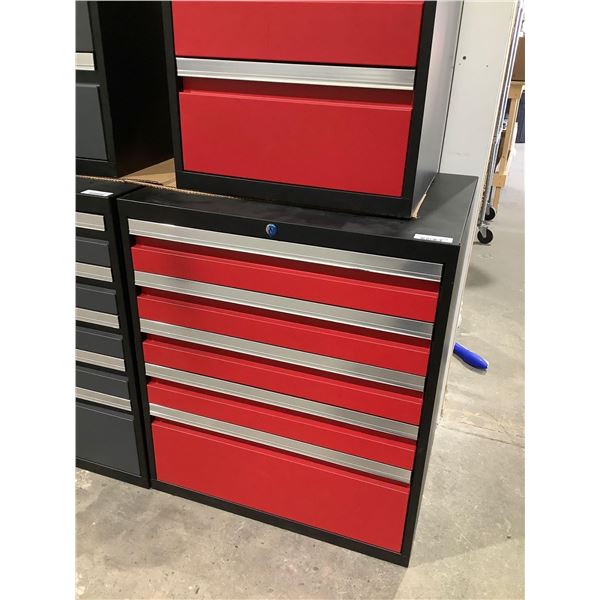Metal Base Tool Box in Red (28in x 22in x 32in)