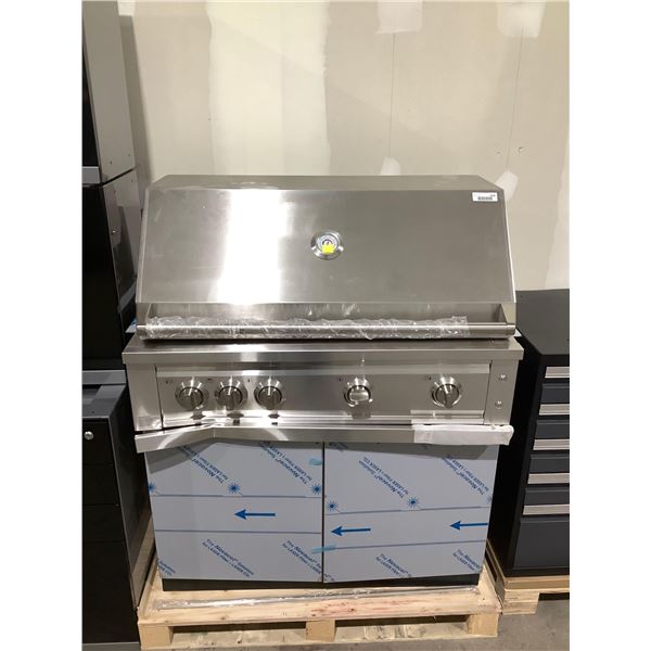 Stainless Steel Barbecue Insert  propane 33 inch with stainless cabinet
