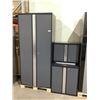 Image 1 : 3-Piece Metal Cabinet Set in Grey (28in x 14in x 22in and 28in x 22in x 32in and 36in x 24in x 78in)