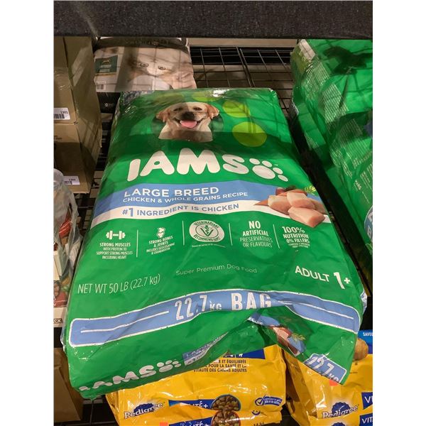 Iams Large Breed Adult Dog Food Chicken & Whole Grains Recipe (22.7kg)
