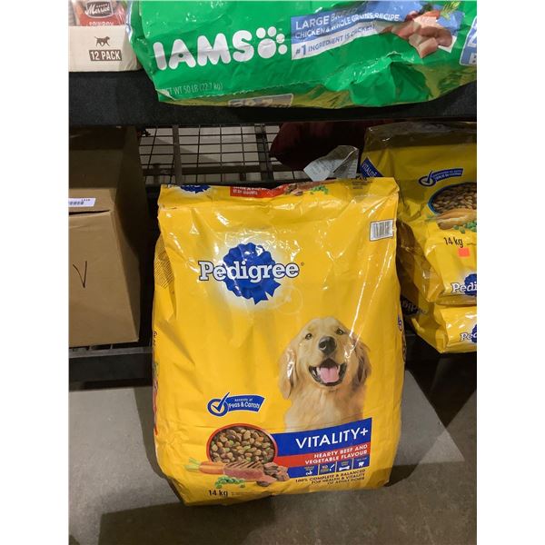 Pedigree Vitality Plus Hearty Beef and Vegetable Flavor Adult Dog Food (14kg)