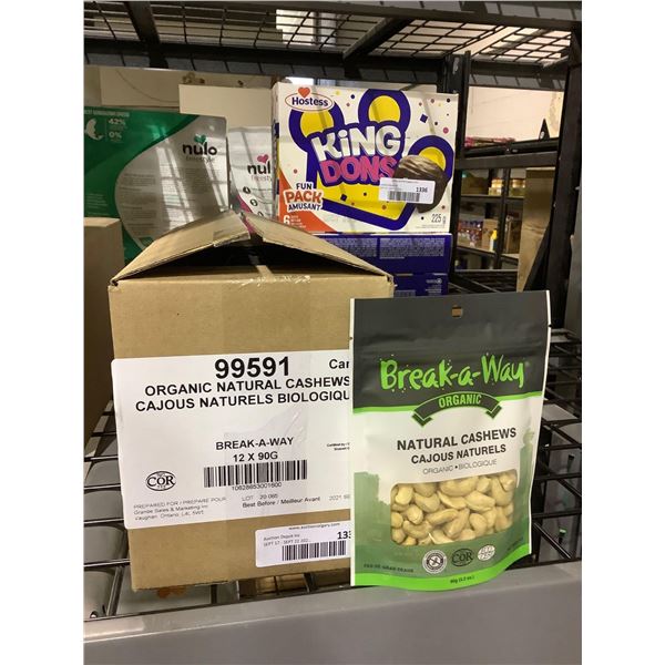 Case of Break-a-way Natural Cashews (12 x 90g)