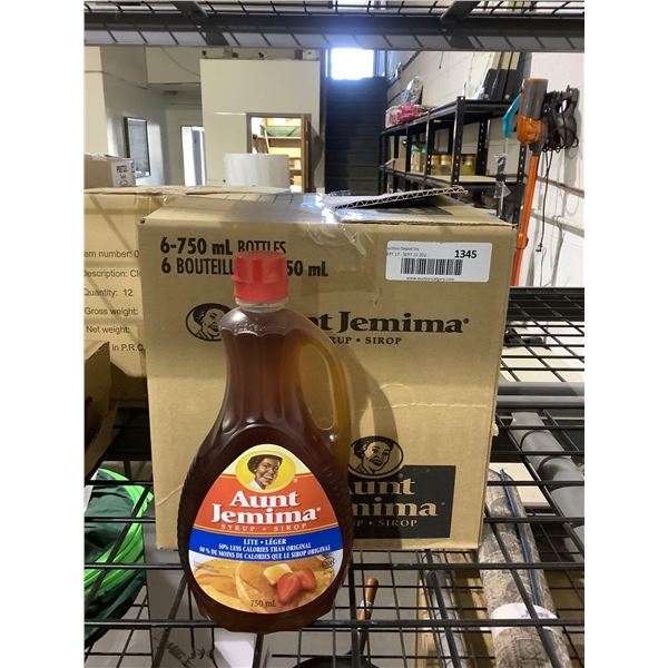 Case of Aunt Jemima Lite Syrup (6 x 750mL)