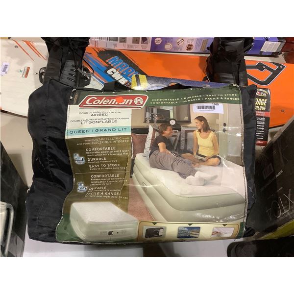 Coleman Queen Size Double High Pillowtop Airbed w/ Built-In Electric Pump
