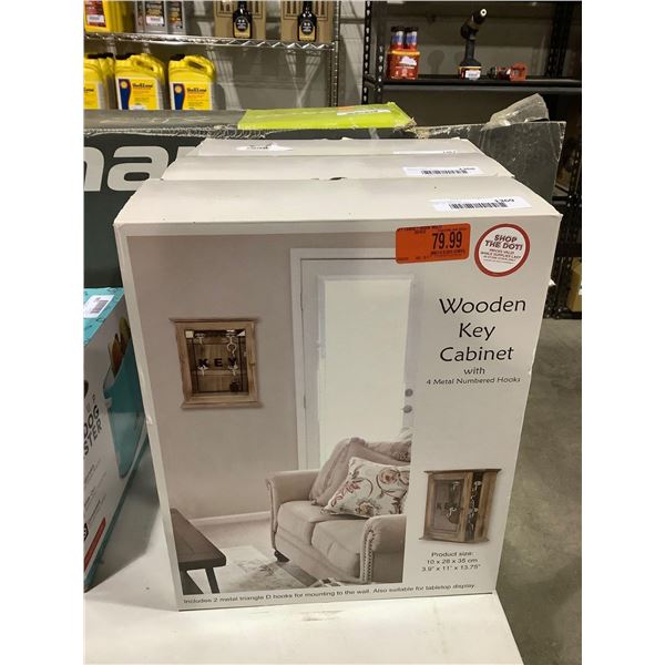 Wooden Key Cabinet (3.9in x 11in x 13.75in)