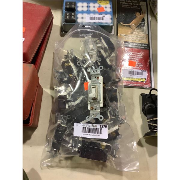 Bag of Leviton 15-Amp 120-Volt Light Switches