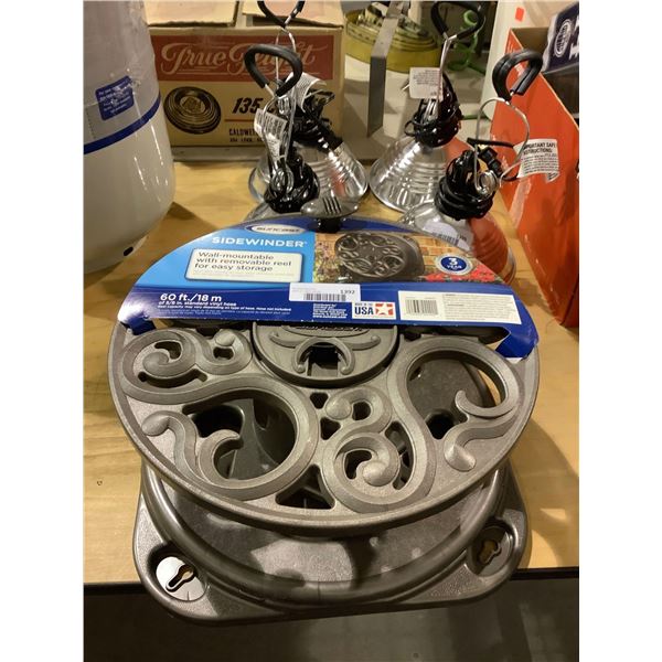 Suncast 60ft Sidewinder Side Scroll Mount Hose Reel