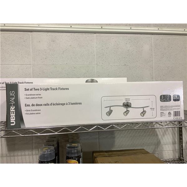 UberHaus Set of Two 3-Light Track Fixtures (21.85in x 6.69in)