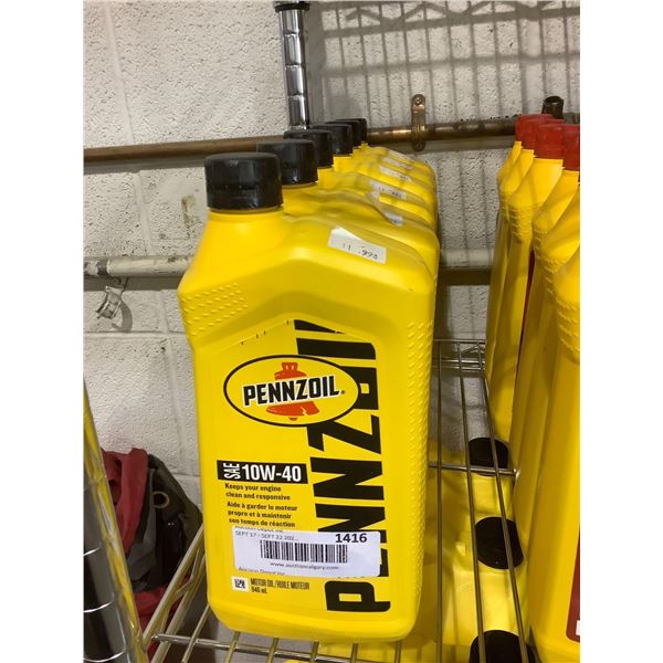 Pennzoil SAE 10W-40 Motor Oil (6 x 946mL)