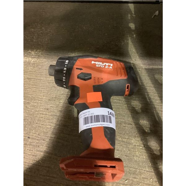 Hilti 1/4in Cordless Drill Driver - Model: SFD 2-A 01 (Battery Not Included, Power Tool Only)