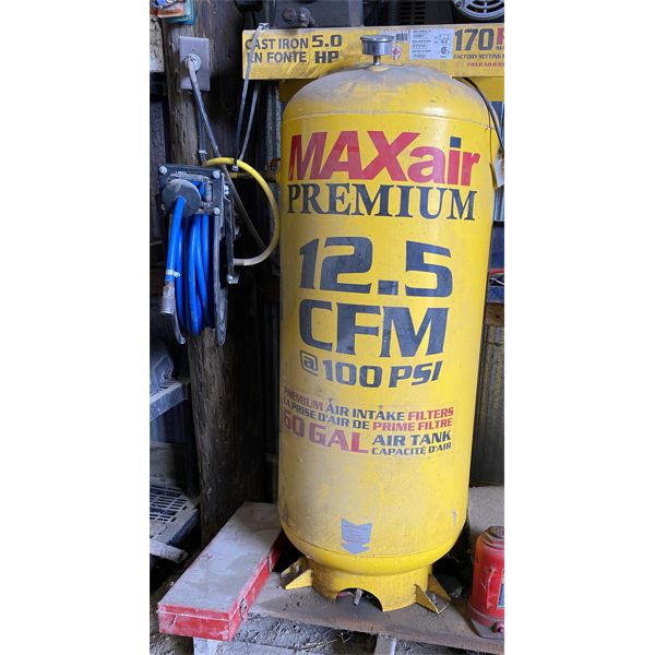 MAXAIR 12.5 CFM AIR COMPRESSOR - 60 GAL - GOOD WORKING CONDITION