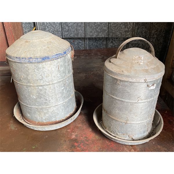 LOT OF 2 - CHICKEN FEEDERS