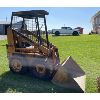 Image 2 : CASE 1816C SKID STEER WITH 4 FOOT BUCKET & MANURE FORK - RUNS WELL.