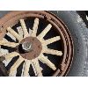 Image 2 : LOT OF 2 - ANTIQUE CHEV WHEELS WITH WOODEN SPOKES 