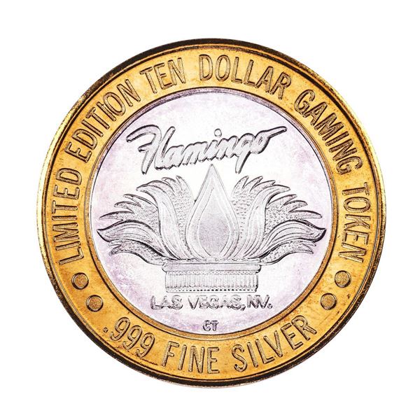 .999 Silver Flamingo Las Vegas, Nevada $10 Casino Limited Edition Gaming Token