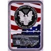 Image 2 : 2019-W $1 Proof American Silver Eagle Coin NGC PF70 Ultra Cameo Congratulations Flag