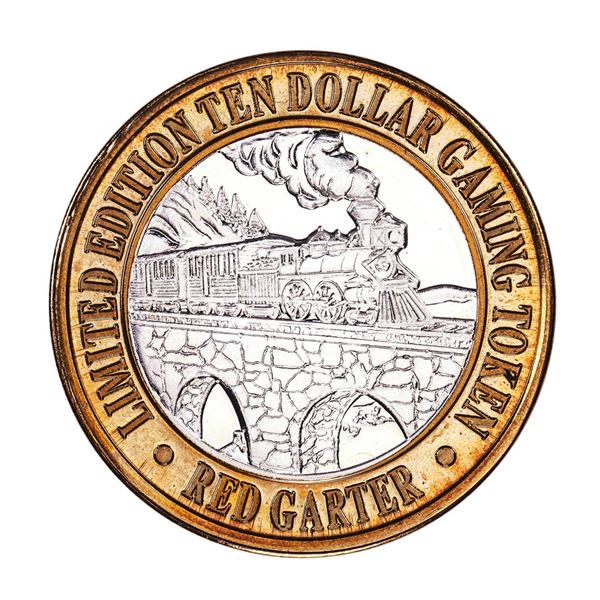 .999 Fine Silver Red Garter Wendover, Nevada $10 Limited Edition Gaming Token