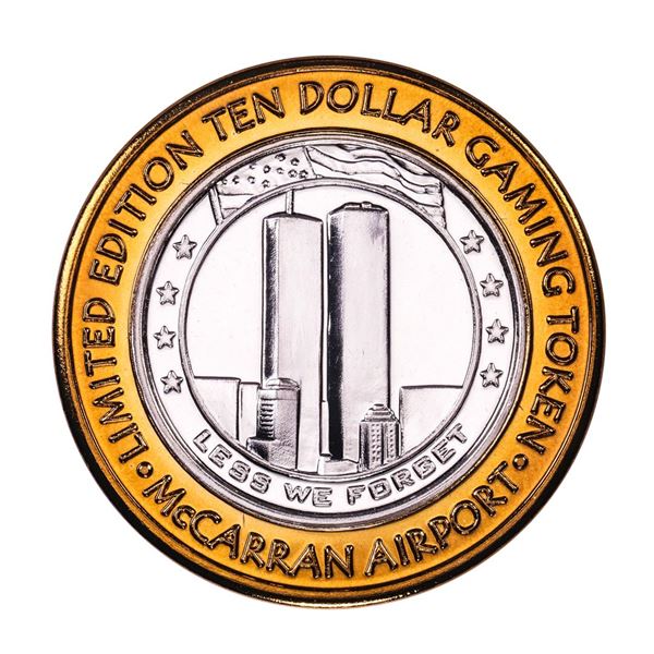 .999 Silver McCarran International Airport $10 Casino Limited Edition Gaming Token