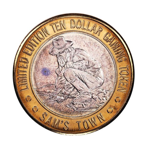 .999 Silver Sam's Town Las Vegas Nevada $10 Casino Limited Edition Gaming Token