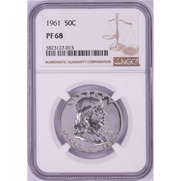 1961 Proof Franklin Half Dollar Coin NGC PF68