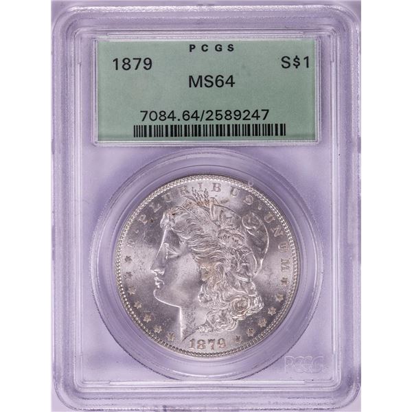 1879 $1 Morgan Silver Dollar Coin PCGS MS64 Old Green Holder