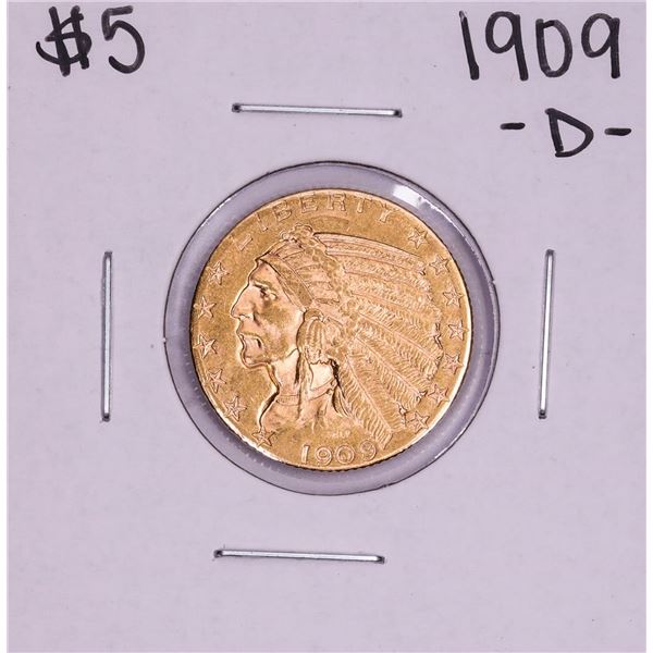 1909-D $5 Indian Head Half Eagle Gold Coin