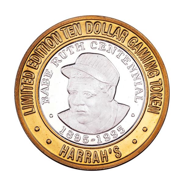 .999 Silver Harrahs Reno, Nevada $10 Casino Limited Edition Gaming Token