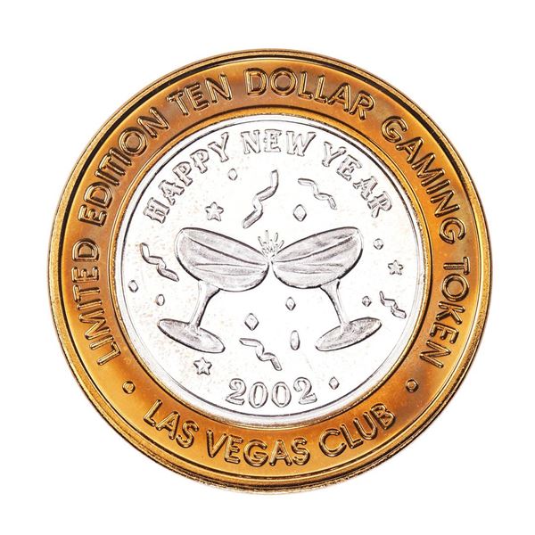 .999 Silver Las Vegas Club $10 Casino Limited Edition Gaming Token