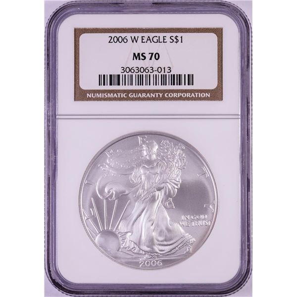 2006-W $1 Burnished American Silver Eagle Coin NGC MS70