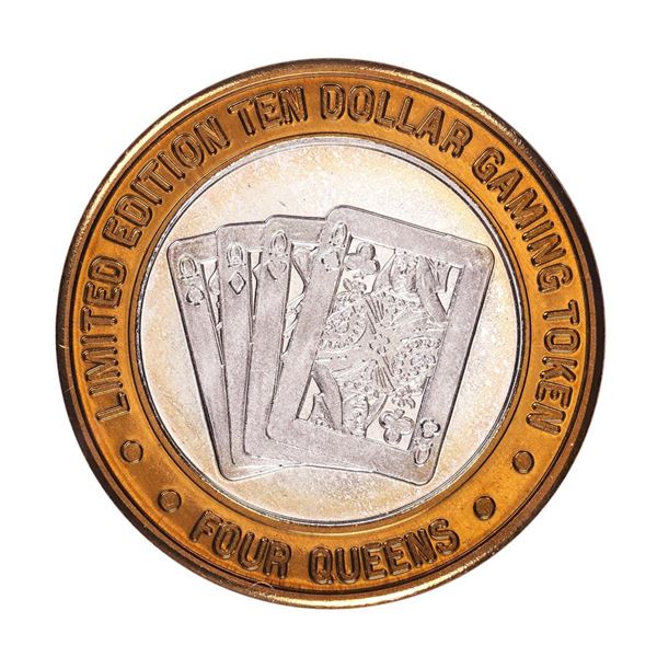 .999 Silver Four Queens Casino Hotel Las Vegas $10 Limited Edition Gaming Token